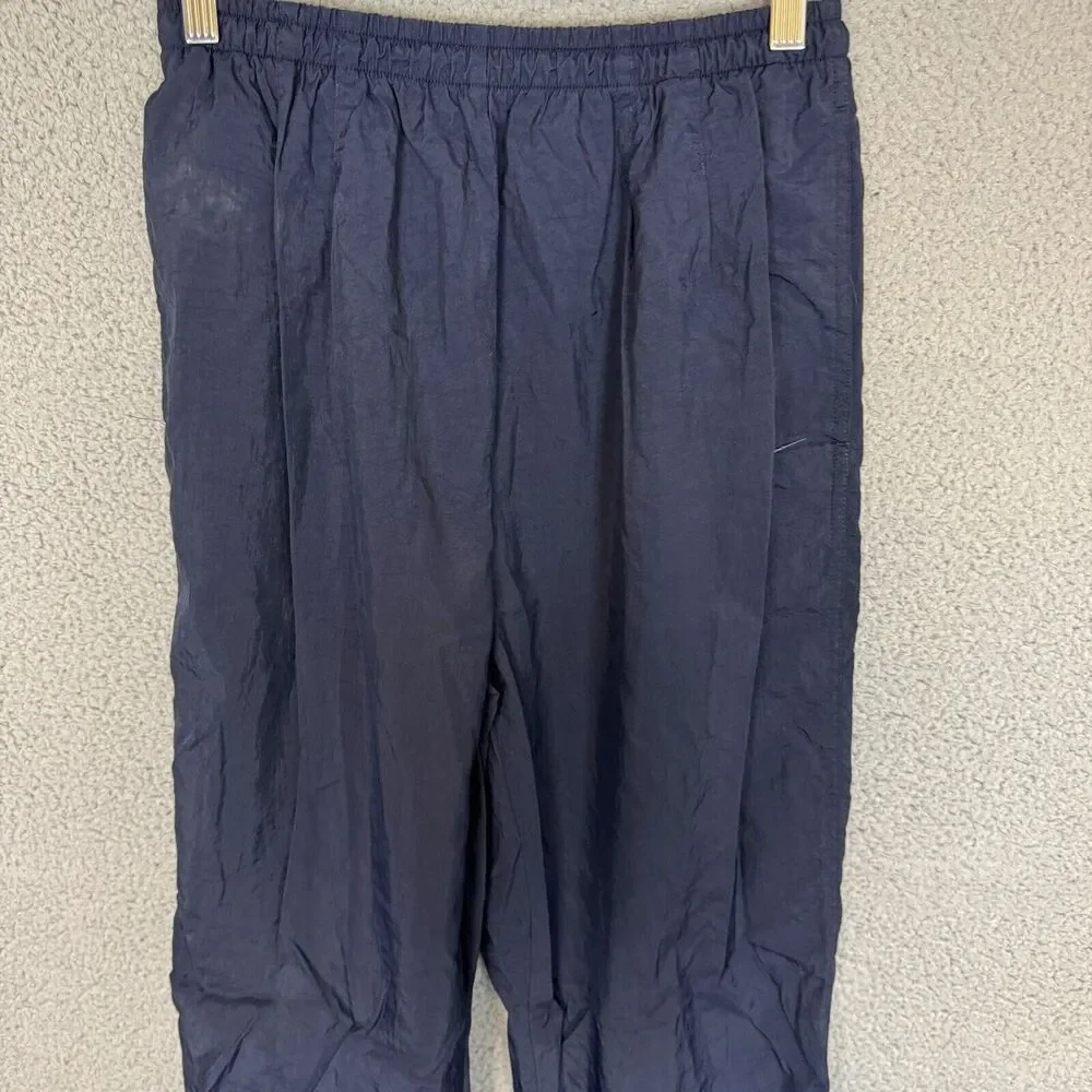 VTG Nike Pants Mens Medium Blue Track‎ Jogger Cuffed Pockets Zip Ankle